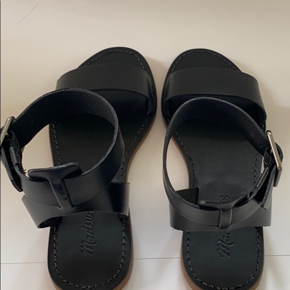 Madewell boardwalk leather ankle strap sandal Sz 6 - Picture 5 of 8